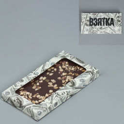 Цена за 5 шт. Коробка для шоколада, кондитерская упаковка, «Взятка», с окном, 17.3×8.8×1.5 см