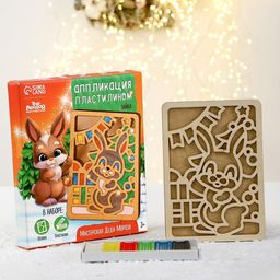 Пластилиновые картинки Зайка - Лесная мастерская фото 4