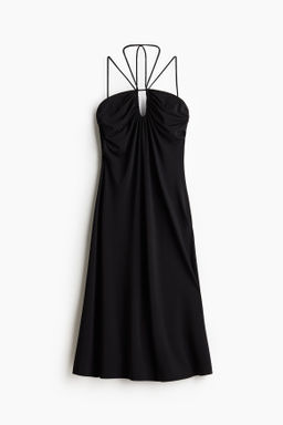Vestido halter drapeado