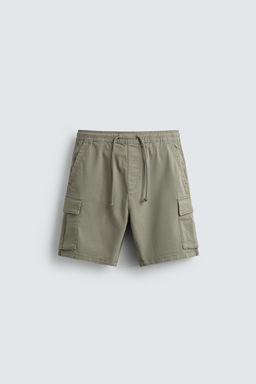 BERMUDA CARGO RELAXED FIT LAVADO / Khaki - Zara фото 7