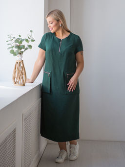 Платье 1396 темно-зеленый - Novita фото 2