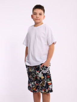 Шорты Федор синий граффити - Ладошки фото 13