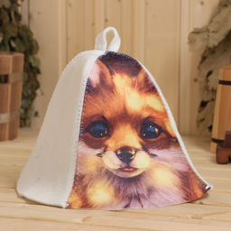 Шапка для бани Лисичка принт