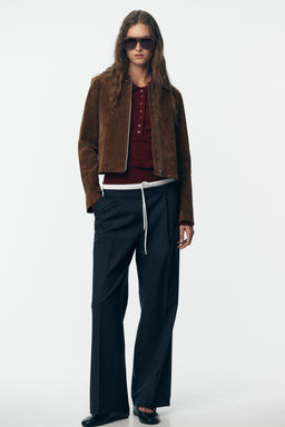WIDE-LEG TROUSERS WITH DOUBLE WAIST - Zara фото 2