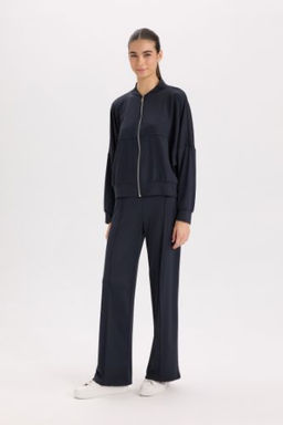 Wide Leg Genis Bol Paca Esofman Alt? Basic Duz Beli Lastikli Bagc?kl?