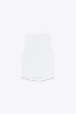 Z1975 DENIM WAISTCOAT WITH GOLD BUTTON - Zara фото 25