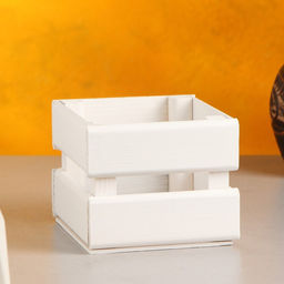 Подарочный ящик «Однушка», 12×11×9 см, деревянный, белый