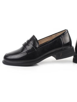 03-PDEB105-3 BLACK Лоферы женские (натуральная кожа)