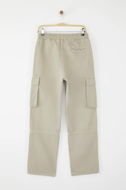 TRENDYOL MAN Ac?k Haki Unisex Regular Fit Lastikli Beli Baglamal? Kargo Cepli Pantolon TMNSS24PL00003 - Trendyolmilla фото 11