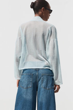 SEMI-SHEER KNITTED BLOUSE - Zara фото 5