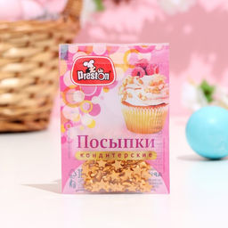 Цена за 4 шт. Посыпки кондитерские Preston «Звезды золотые», 7 г