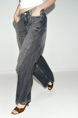 Z1975 WIDE LEG MID-WAIST SEAM JEANS - Zara фото 4