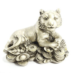 Фигурка Фен Шуй Тигр SILVER - символ года Защита процветающего семейства ХРУПКОЕ Китай