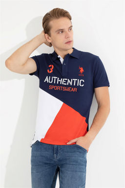 U. S. Polo Assn Мужская темно-синяя футболка с воротником-поло - U.s. polo assn фото 10