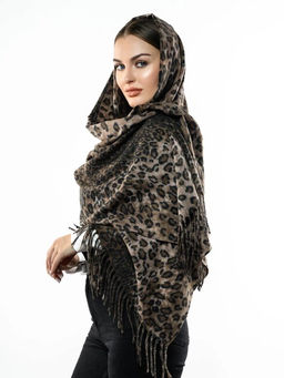 Яркий палантин с анималистичным принтом - Pretty mania фото 5