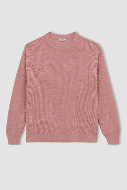 Свитер обычного кроя с круглым вырезом - Defacto фото 8