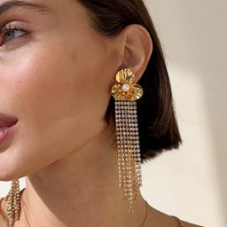 Серьги длинные на гвоздиках арт. 13 1438 (id 266704)