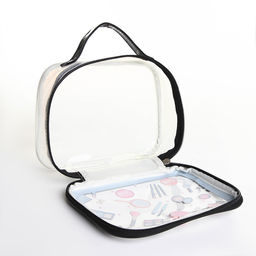 Косметичка на молнии, цвет чёрный/прозрачный