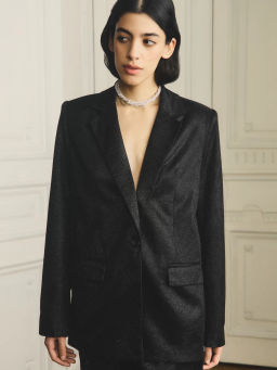 Однобортный жакет с блестками / Zarina