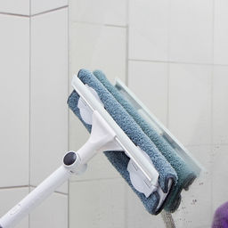 Окномойка бабочка, стальная телескопическая ручка, микрофибра, поворот на 180°, 27×7×114(137) см