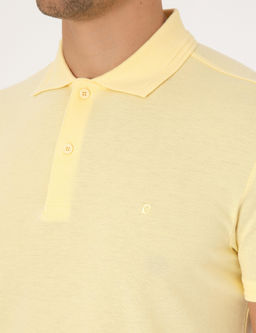A__k Sar_ Slim Fit %100 Pamuk K_vr_lmaz Polo Yaka Basic Ti__rt