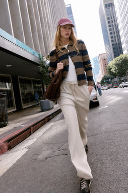 WIDE-LEG TROUSERS WITH ELASTIC WAISTBAND - Zara фото 17