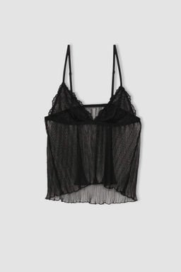 Fall in Love Y?lbas? Temal? Triangle Dantelli K?rm?z? Ust - Defacto фото 2