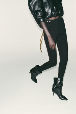 LEGGINGS WITH GOLD BUTTON DETAIL - Zara фото 9