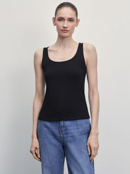 Базовый топ из эластичного хлопка / Zarina  фото 3