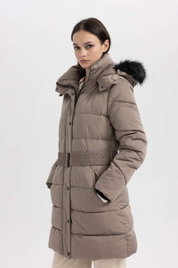 Водонепроницаемая парка из искусственного меха с капюшоном - Defacto фото 7