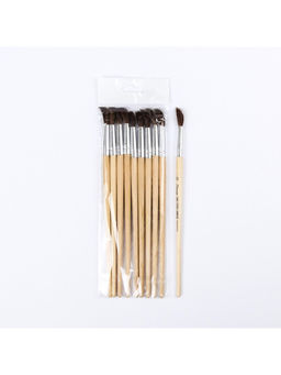 Цена за 10 шт. Кисть для рисования, пони, № 10, круглая, деревянная ручка, международный размер