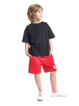 Футболка хлопок подросткам для школы 22-7626 черный - Mini maxi фото 8