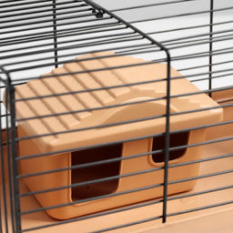 Клетка-мини для грызунов Пижон №2, укомплектованная, 27 х 15 х 16 см, бежевая  фото 5