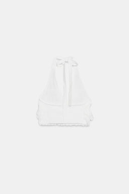 TOP HALTER VOLANTES / Blanco - Zara фото 8