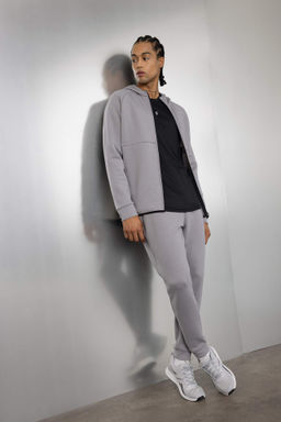 DeFactoFit Jogger Esofman Alt? Slim Fit Dar Kesim Skuba Dalg?c Kumas Lastikli Paca Beli Bagc?kl? Cepli  фото 5