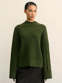 Джемпер с декоративными разрезами на рукавах / Zarina  фото 3