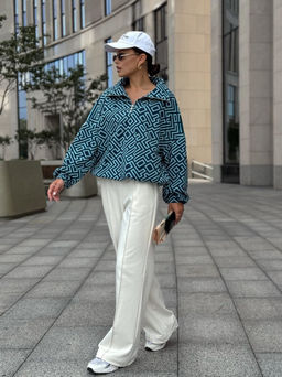 Джемпер DilanaVIP 2121 сине-голубой принт - Dilana vip фото 2