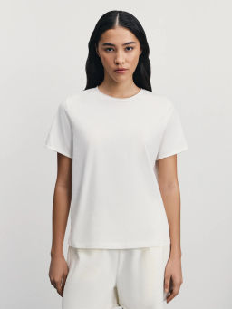 Хлопковая футболка прямого кроя / Zarina фото 3