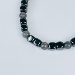 Браслет из Лабрадора и Гематита 20 см