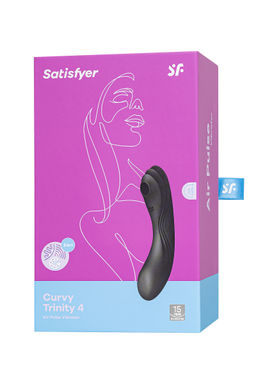 Вакуум-волновой бесконтактный стимулятор клитора Satisfyer Curvy Trinity 4, силикон, чёрный  фото 9