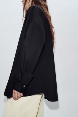 V-NECK POPLIN SHIRT - Zara фото 7