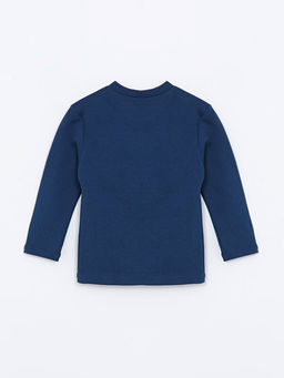 Bisiklet Yaka Bask?l? Uzun Kollu Erkek Bebek Ti??rt - Waikiki фото 2