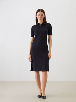 Polo Yaka Y?rtma?l? Elbise