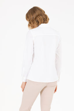 U. S. Polo Assn Женская белая базовая рубашка с длинным рукавом - U.s. polo assn фото 5