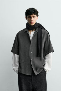 Рубашка Camisa Fluida Estructura серая
