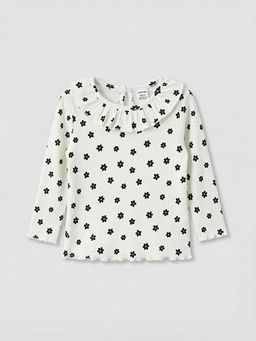 ?i?ek Desenli K?z Bebek Bluz ve Tayt
