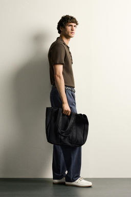 POLO REGULAR FIT ESTRUCTURA CALADOS / Marr?n - Zara фото 4