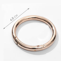 Цена за 2 шт. Кольцо-карабин, d=38/48 мм, толщина - 5 мм, 5 шт., цвет золотой