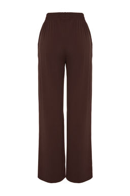Kahverengi Wide Leg/Rahat Kesim Yuksek Bel Esnek Pantolon TWOSS23PL00129