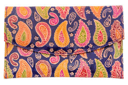 Кошелек кожа ручной принт № 101/7